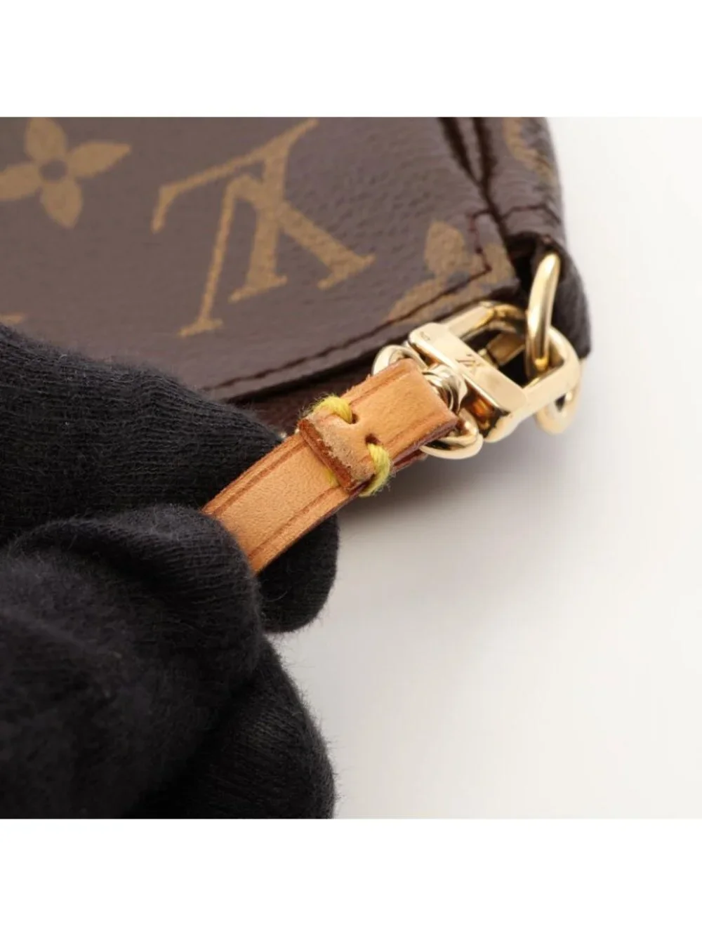 Louis Vuitton Handbag Pochette Accessory Soir Canvas Leather LV Takashi Murakami